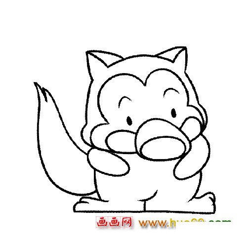 简笔画：可爱的狼3