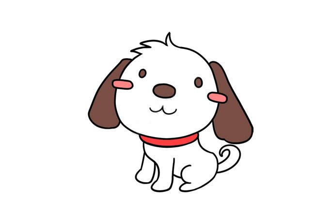 活波可爱的小狗简笔画