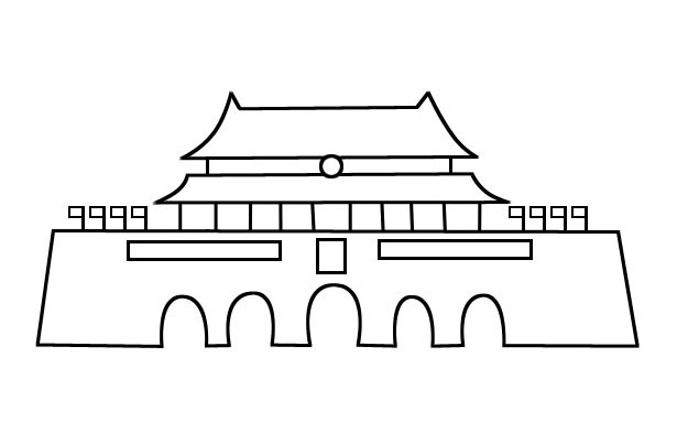 天安门城楼简笔画图片