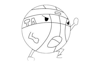 篮球简笔画图片大全作品二
