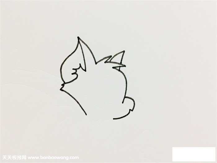 汤姆猫简笔画步骤