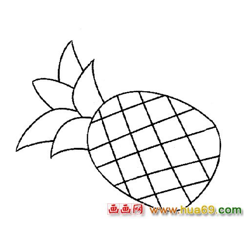 可口的菠萝简笔画4