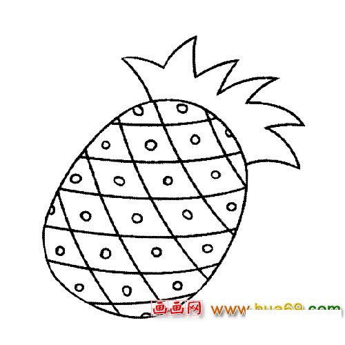 可口的菠萝简笔画2