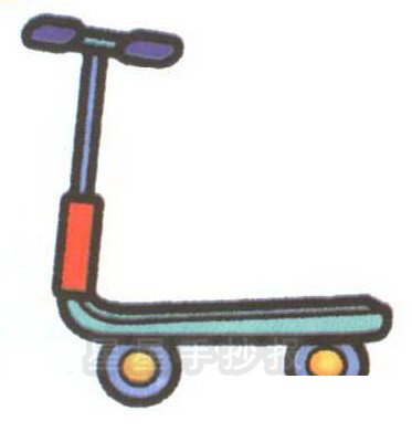 踏板车简笔画