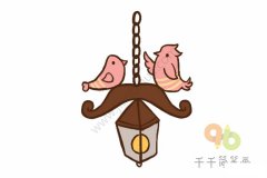 一对调皮的小鸟简笔画