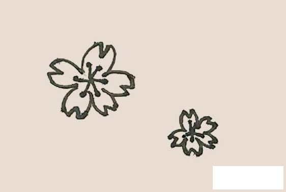 桃花简笔画图片