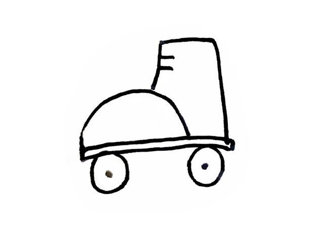 轮滑鞋简笔画