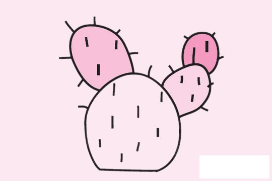 仙人球简笔画图片