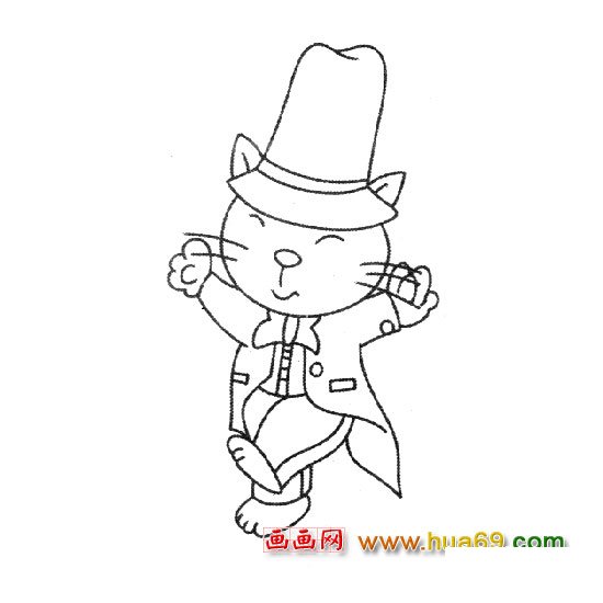 猫咪简笔画：多才多艺2
