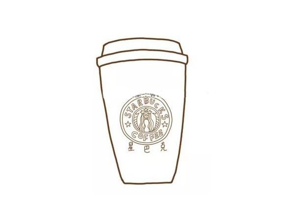星巴克咖啡杯子简笔画