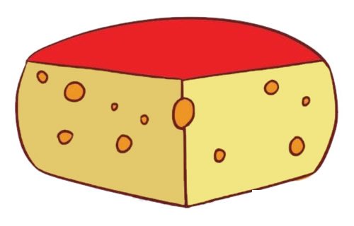 奶酪简笔画完成图