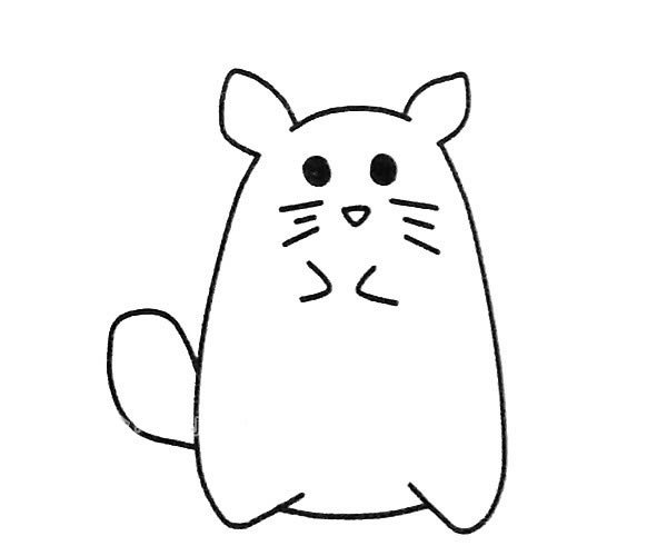 龙猫简笔画图片