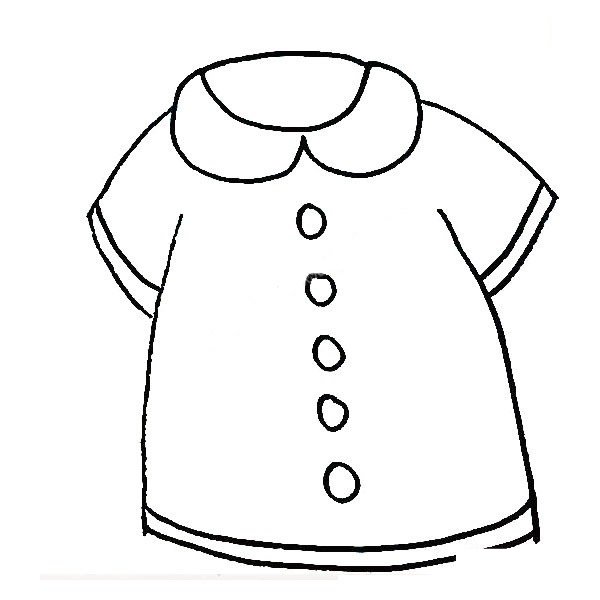 学画服简笔画