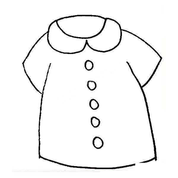 学画服简笔画