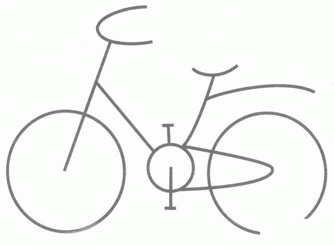 山地车简笔画