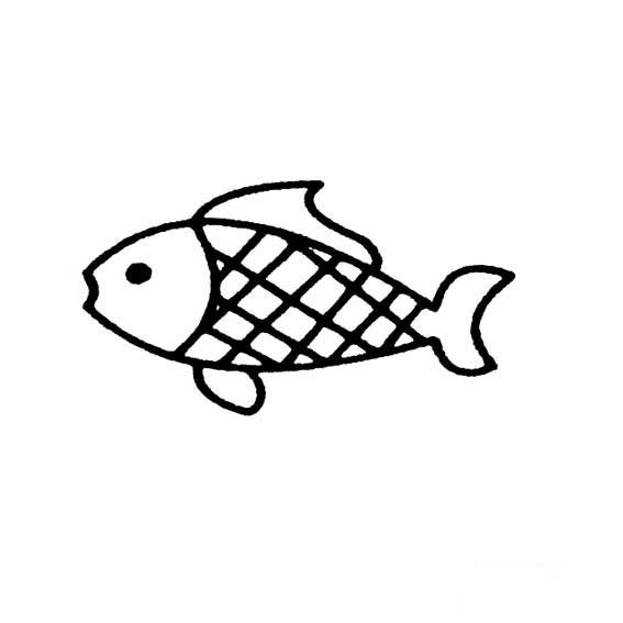 儿童学画小鱼的简笔画