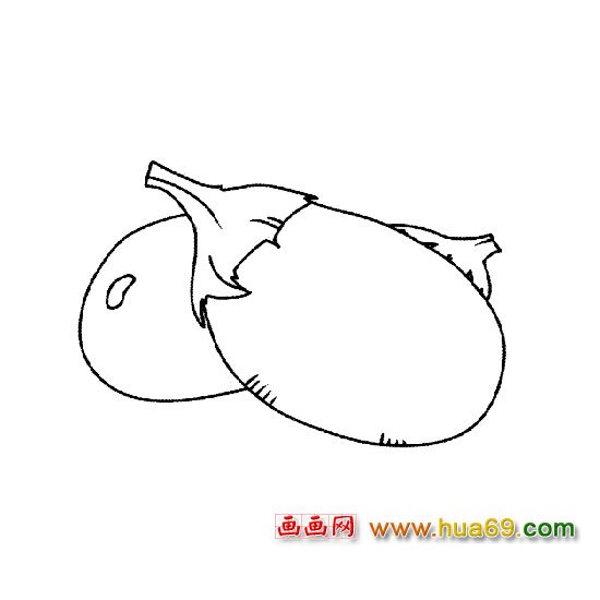 简笔画（可口的茄子）1