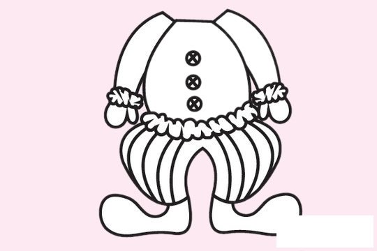 小丑服简笔画图片