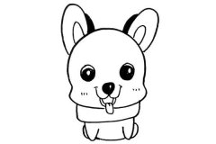 两张可爱的小狗简笔画