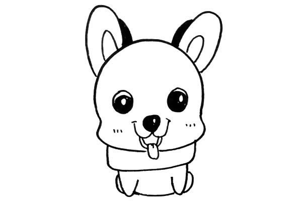 可爱的小狗简笔画图片