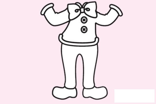 小丑服简笔画图片