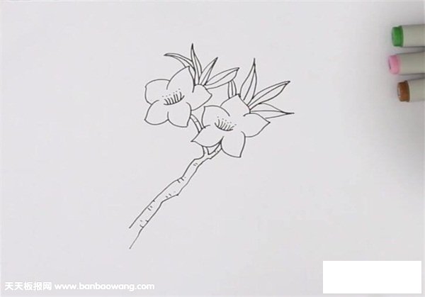桃花简笔画
