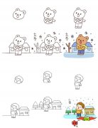 手绘24节气简笔画，二十四节气简笔画配图