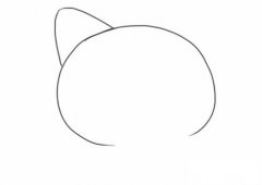 招财猫简笔画的画法步骤教程