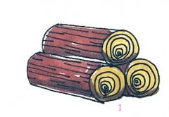怎么绘画一堆木头的画法步骤 彩色木头简笔画图