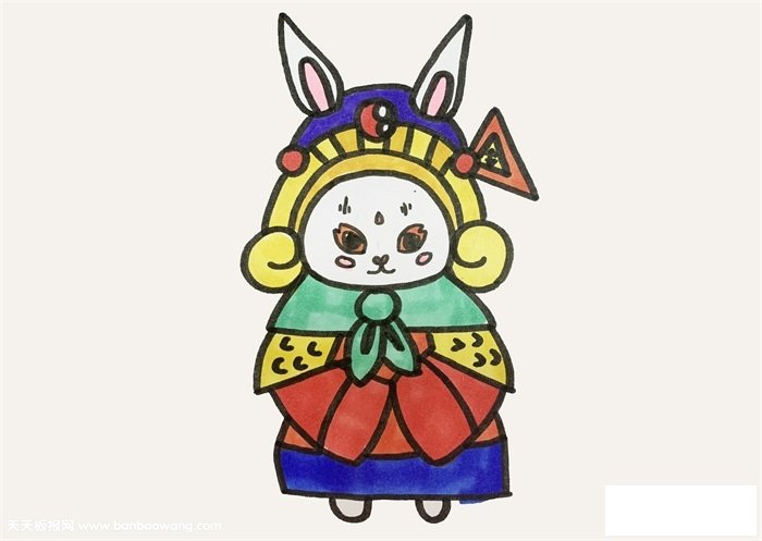 兔儿爷怎么画