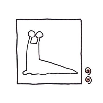 四步画出儿童蜗牛简笔画步骤图片