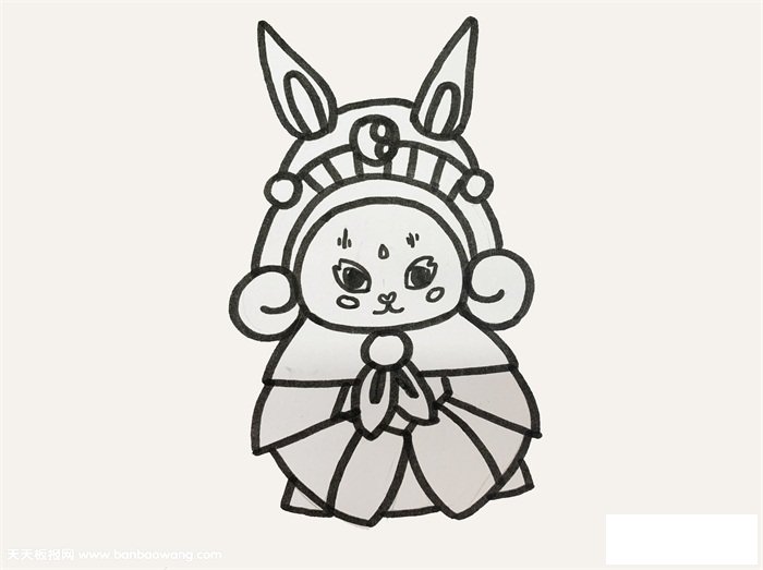 兔儿爷怎么画