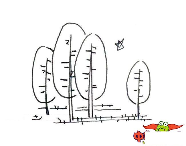 美丽大自然风景简笔画图片，风景画大全简单又好看（9张）