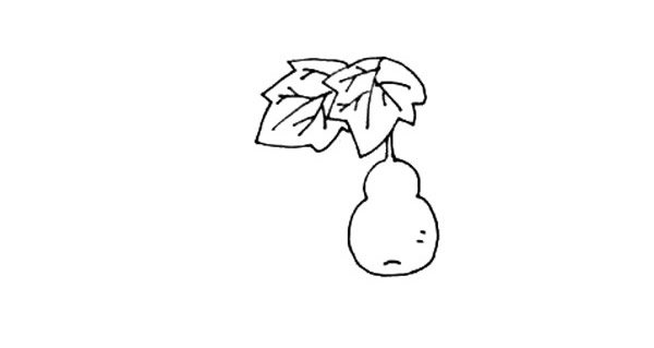 藤蔓上的葫芦简笔画