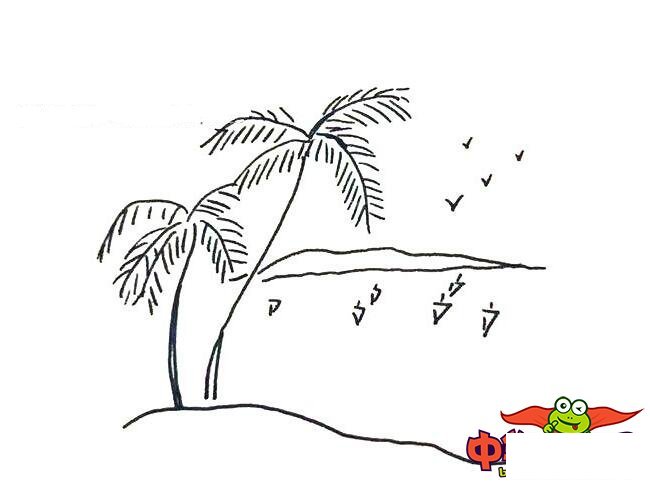 美丽大自然风景简笔画图片，风景画大全简单又好看（9张）