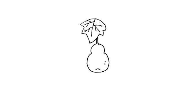 藤蔓上的葫芦简笔画