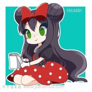 Q版动漫美少女头像简笔画