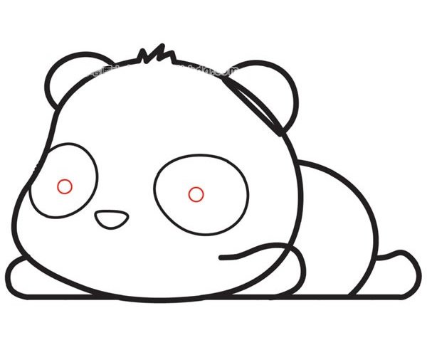 可爱的大熊猫简笔画步骤10