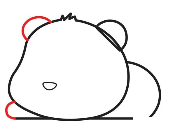 可爱的大熊猫简笔画步骤7