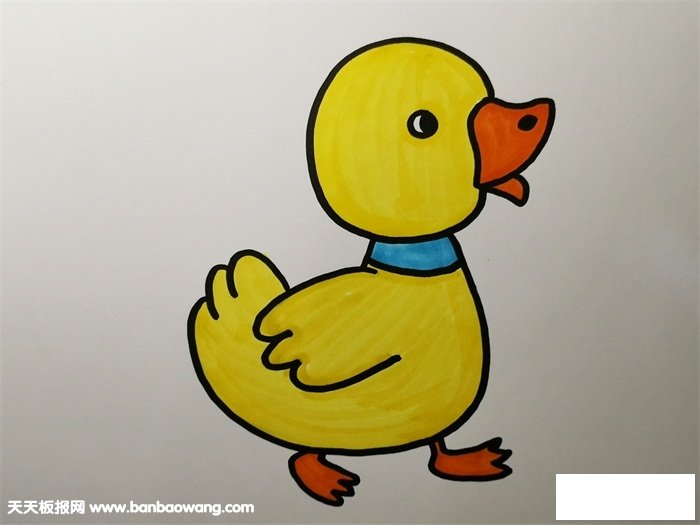 幼儿鸭子简笔画步骤