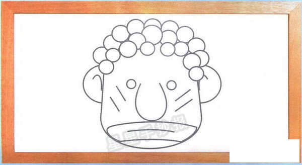 非洲人头像简笔画