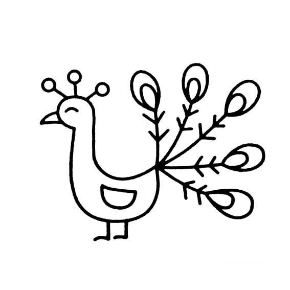 孔雀的画法漂亮的小孔雀
