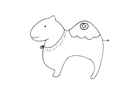 单峰驼简笔画图片