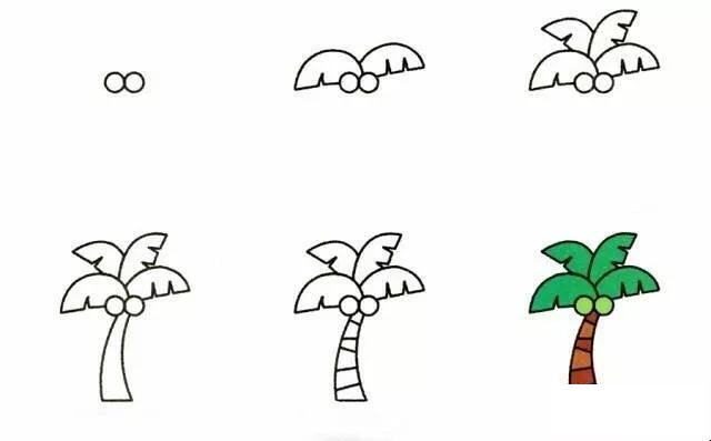 椰树简笔画