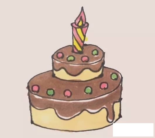 生日蛋糕简笔画