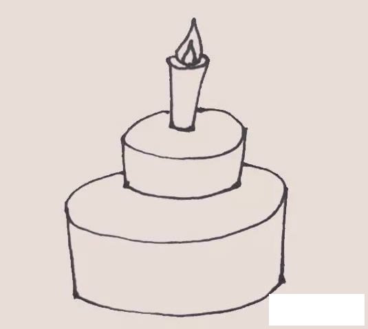 生日蛋糕简笔画