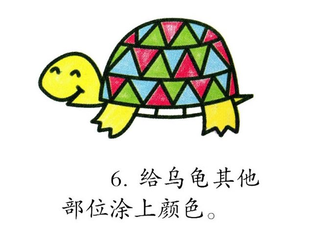 彩色乌龟简笔画图片