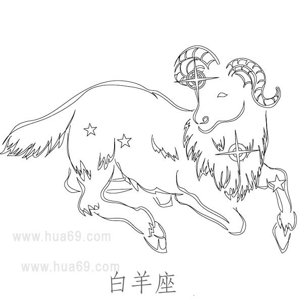 儿童简笔画：白羊座