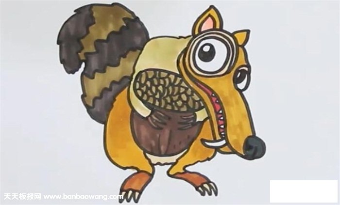 冰河世纪松鼠简笔画