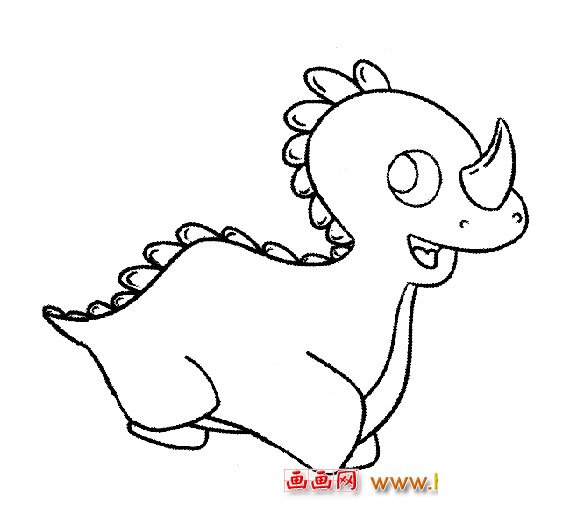 可爱的小恐龙（简笔画）5